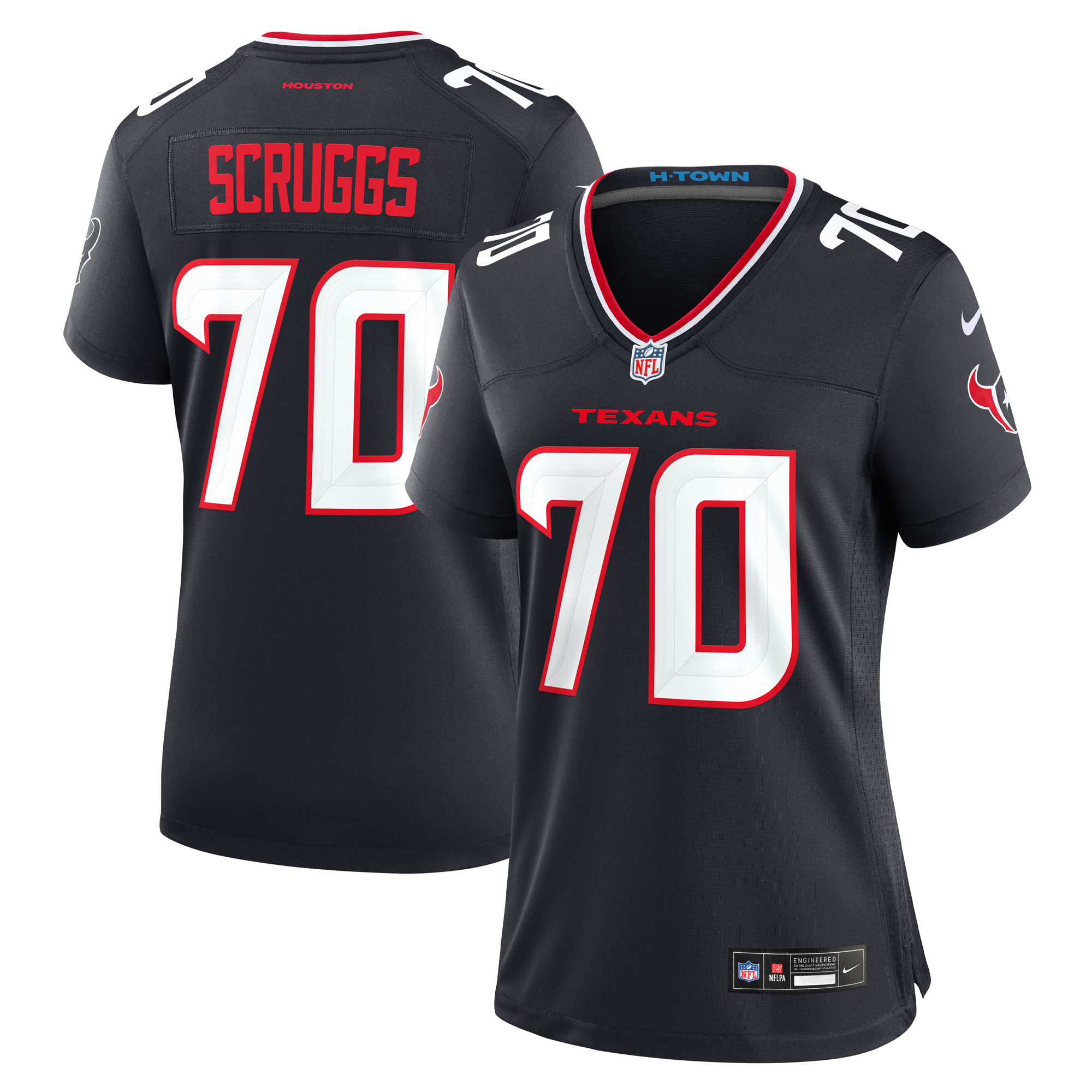 Women's Nike Juice Scruggs Navy Houston Texans Team Game Jersey