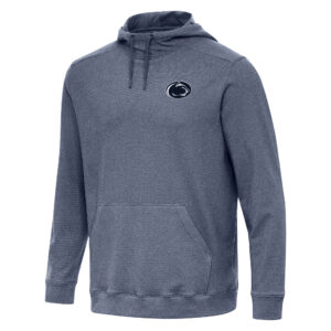 Men's Antigua Heather Navy Penn State Nittany Lions Cloud Pullover Hoodie