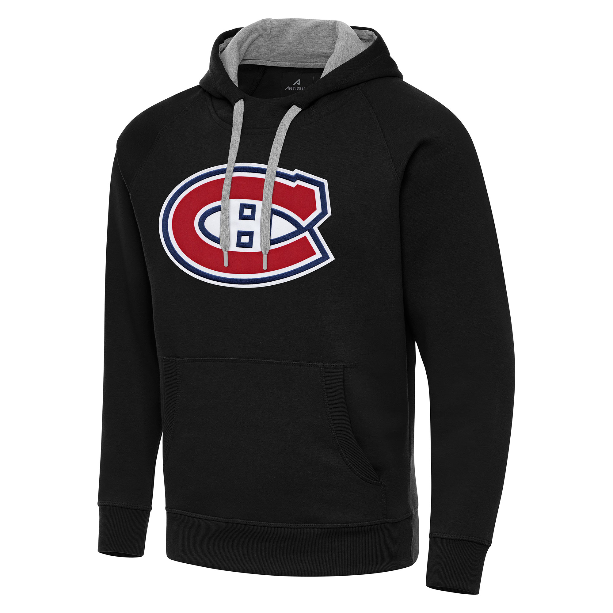 Men's Antigua Black Montreal Canadiens Big & Tall Victory Pullover Hoodie