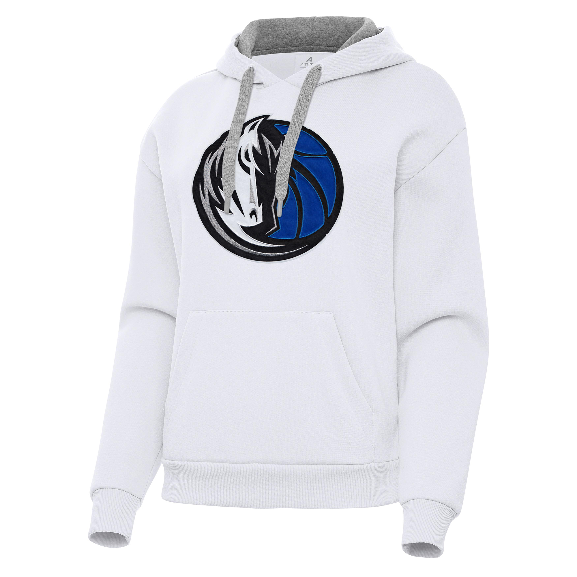 Women's Antigua White Dallas Mavericks Victory Pullover Hoodie