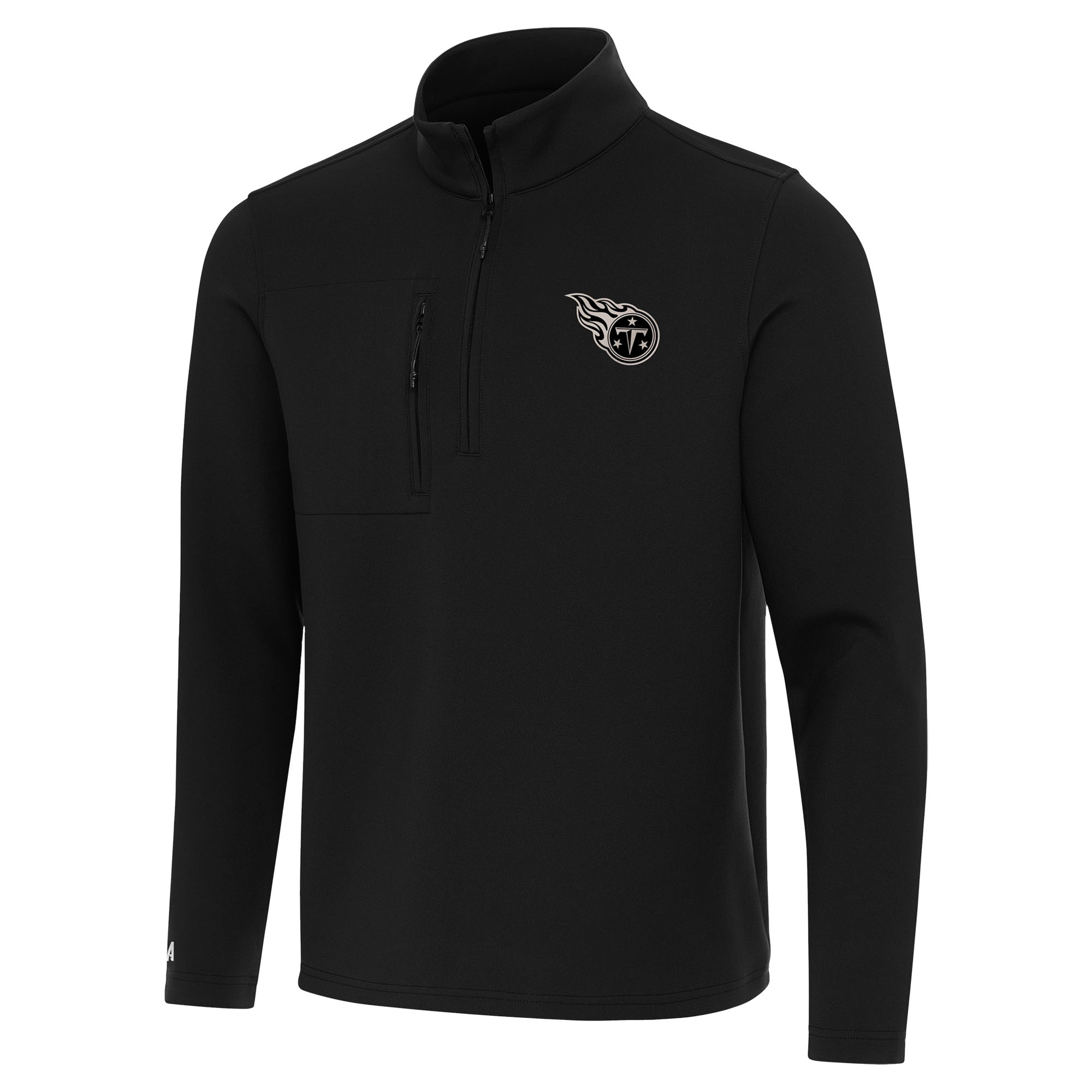 Men's Antigua Black Tennessee Titans Insider Quarter-Zip Jacket