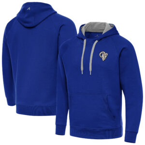 Men's Antigua Royal Los Angeles Rams Victory Pullover Hoodie