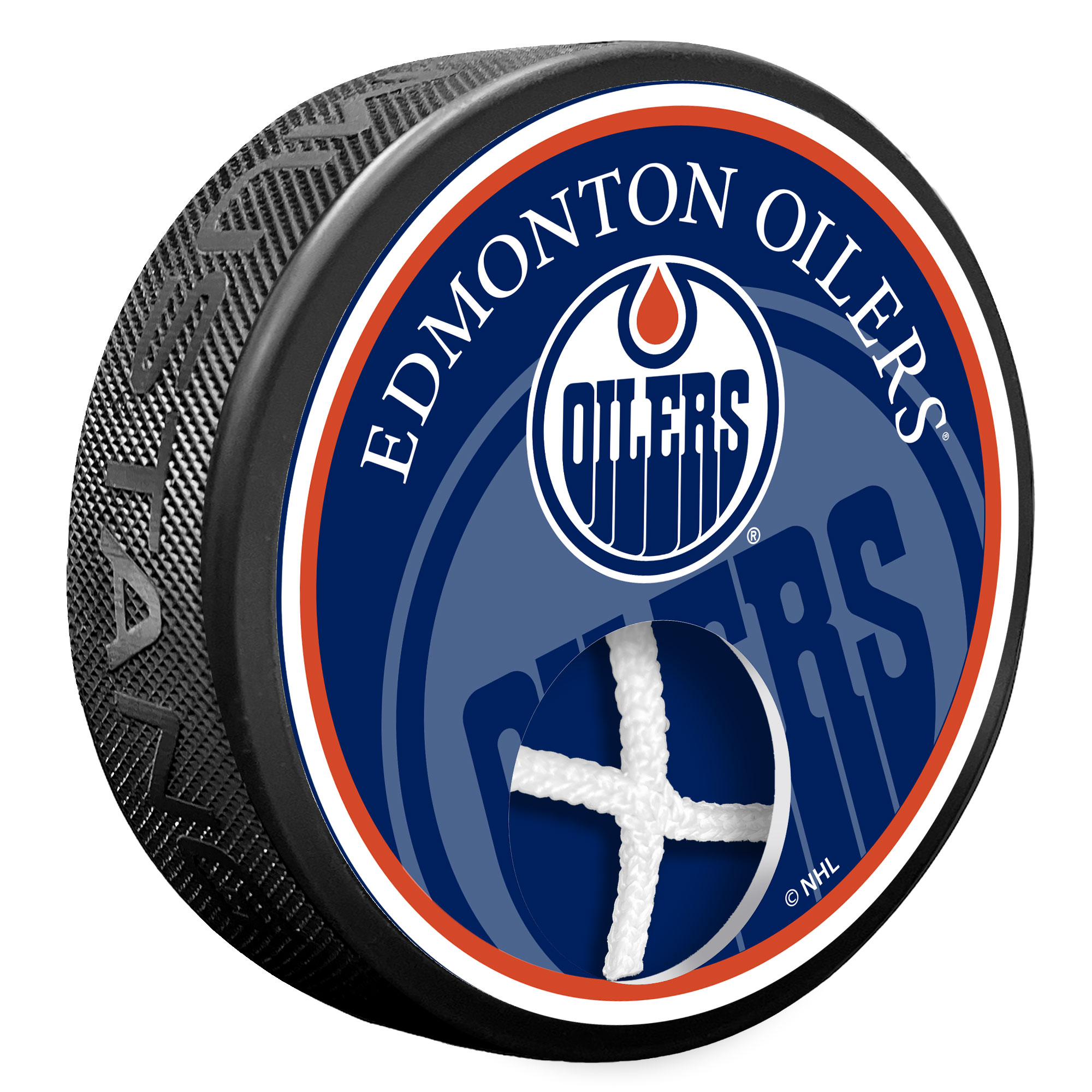 Edmonton Oilers NHL Game Used Net and Puck