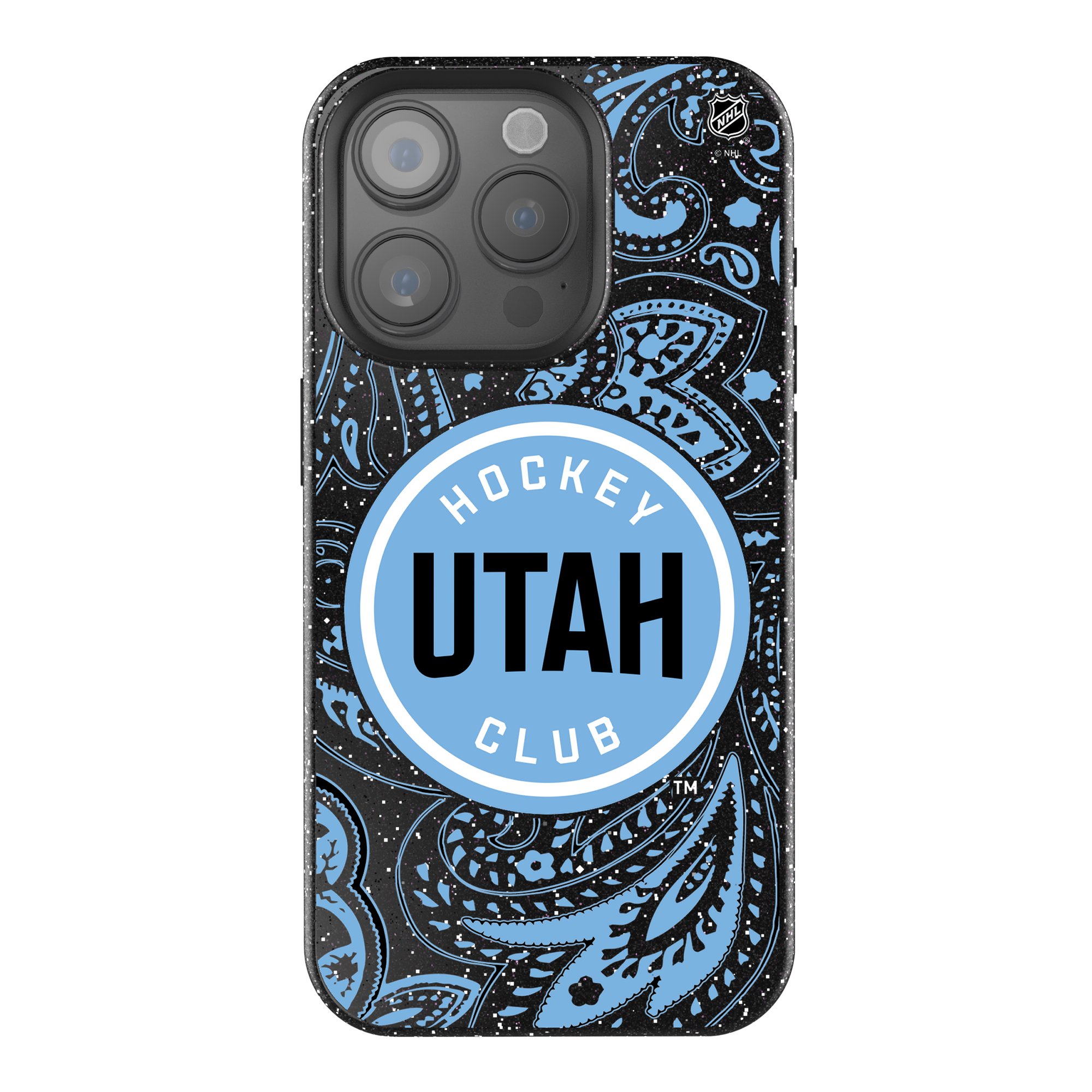 Keyscaper Black Utah Hockey Club Paisley Bling iPhone Case