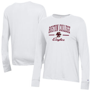Women's Champion  White Boston College Eagles Core Long Sleeve T-Shirt