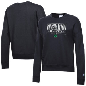 Women's Champion  Black Binghamton Bearcats Powerblend Pullover Sweatshirt