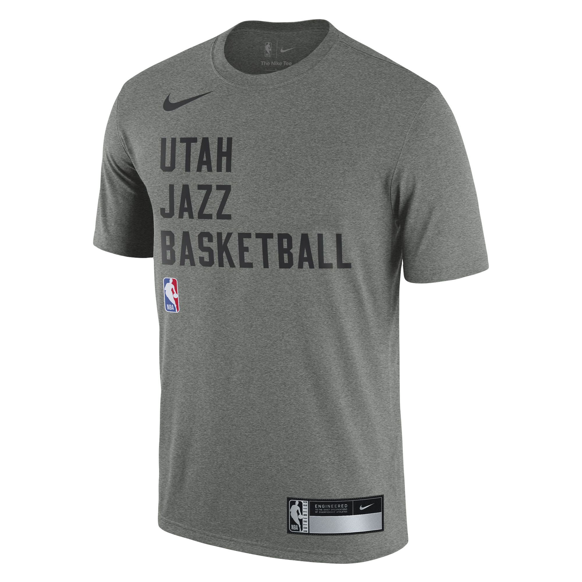 Men's Nike Heather Gray Utah Jazz 2023/24 Sideline Legend Performance Practice T-Shirt - Image 3