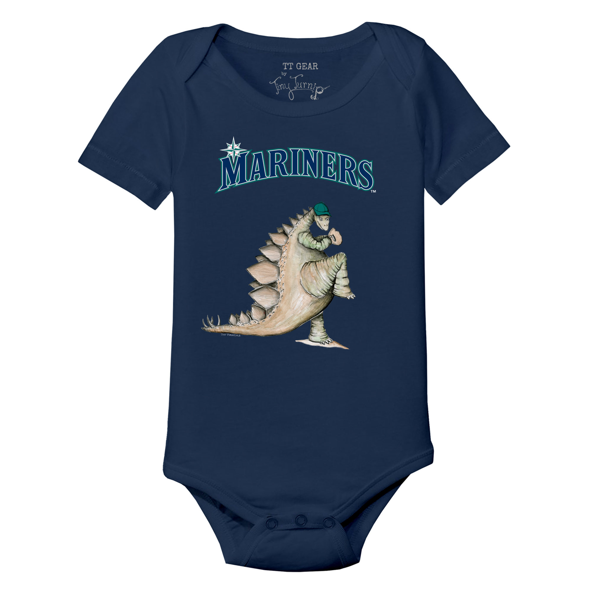 Infant Tiny Turnip Navy Seattle Mariners Stega Bodysuit - Image 6