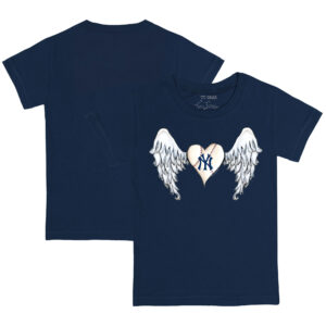 Toddler Tiny Turnip Navy New York Yankees Angel Wings T-Shirt