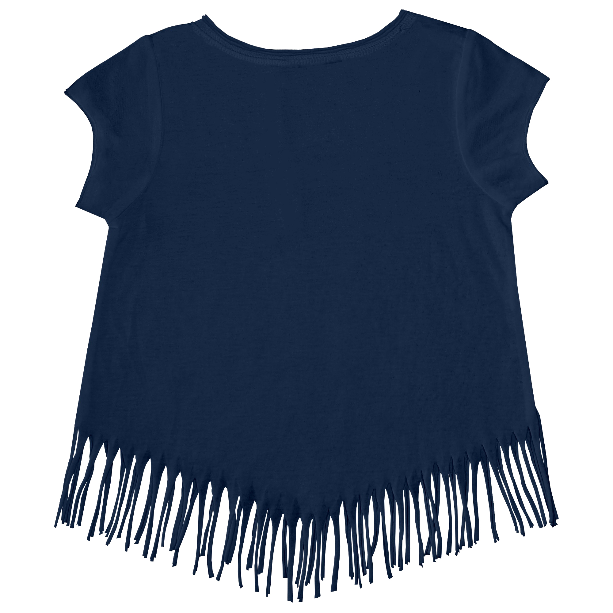 Girls Youth Tiny Turnip Navy Detroit Tigers I Love Mom Fringe T-Shirt - Image 4