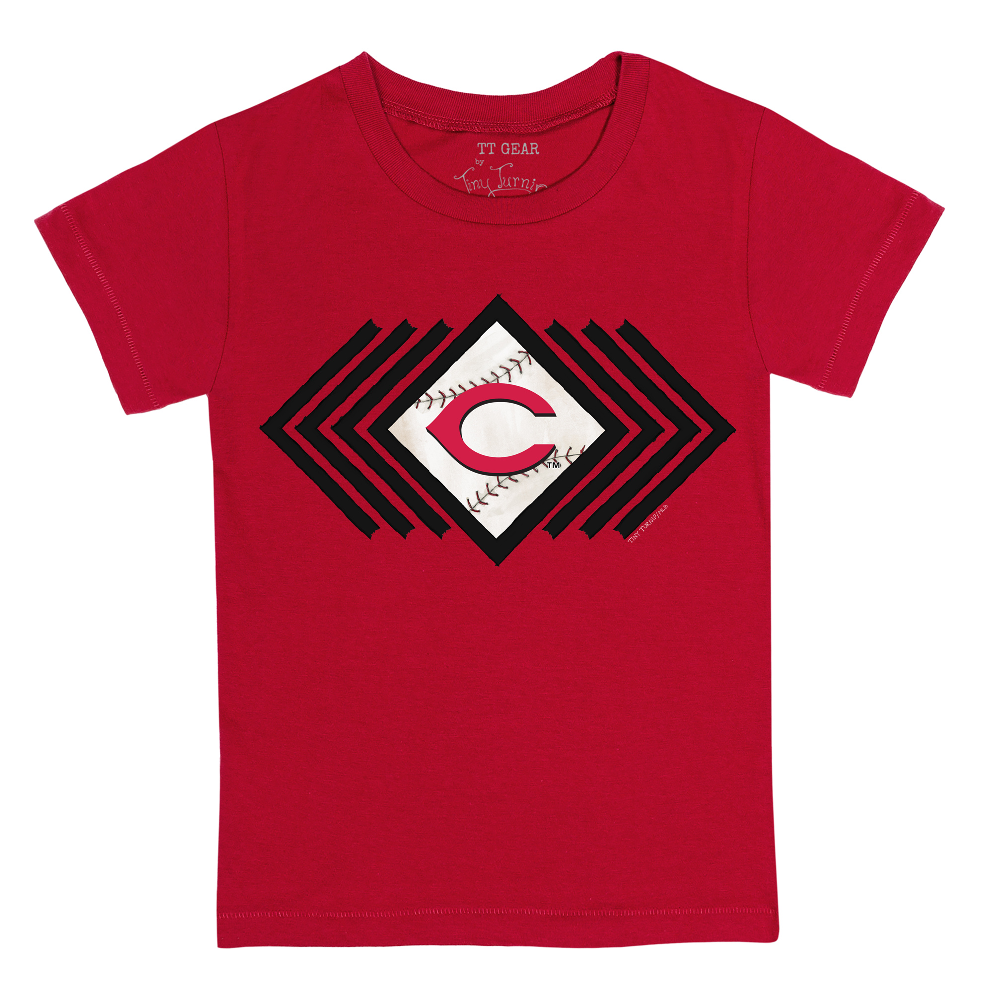 Youth Tiny Turnip Red Cincinnati Reds Prism Arrows T-Shirt - Image 6