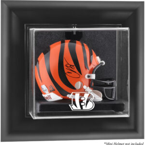 Cincinnati Bengals Black Framed Wall-Mountable Mini Helmet Display Case