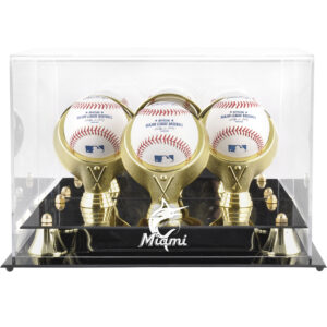 Miami Marlins Golden Classic Three Baseball 2019 Logo Display Case