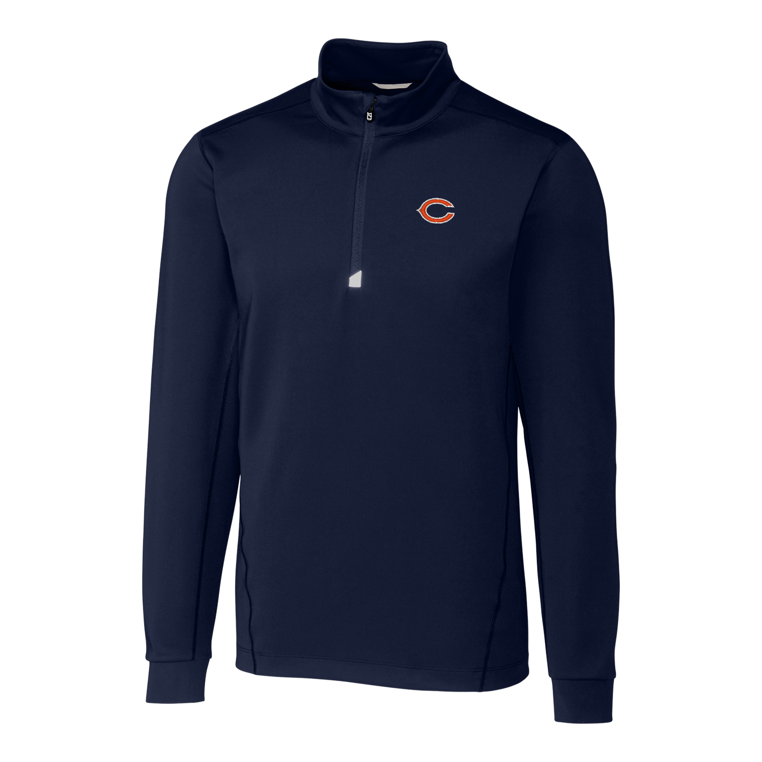 Men's Cutter & Buck Navy Chicago Bears Big & Tall Traverse Half-Zip Pullover Jacket