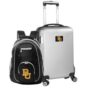 Baylor Bears Deluxe 2-Piece Backpack and Carry-On Set - Silver