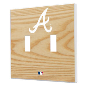 Atlanta Braves Baseball Bat Design Double Toggle Light Switch Plates