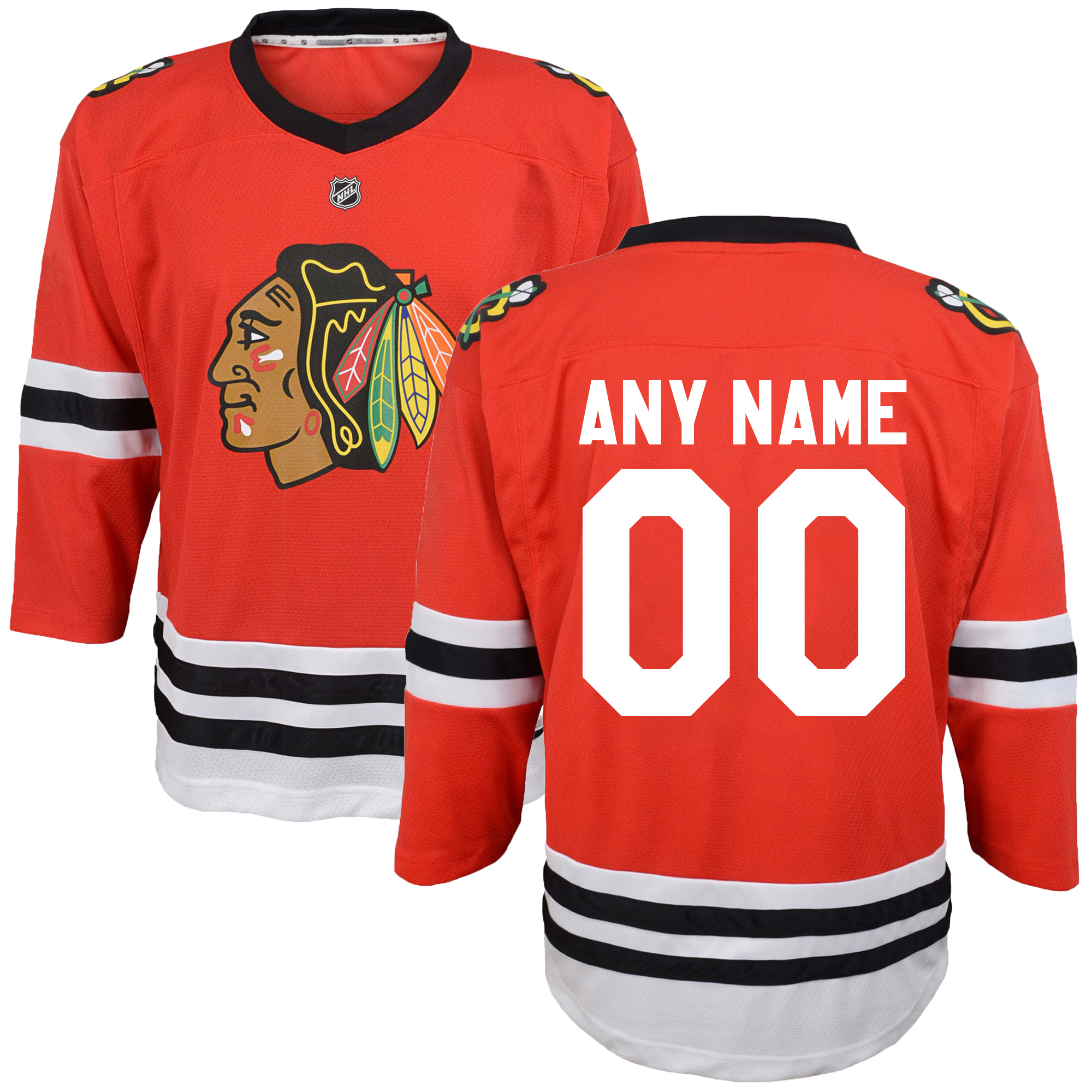 Preschool Red Chicago Blackhawks Replica Custom Jersey - Image 5