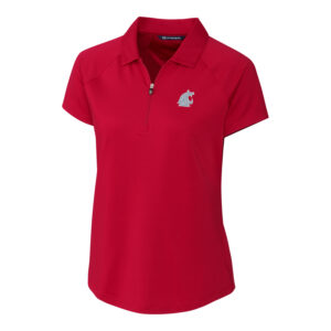 Women's Cutter & Buck Crimson Washington State Cougars Forge Polo