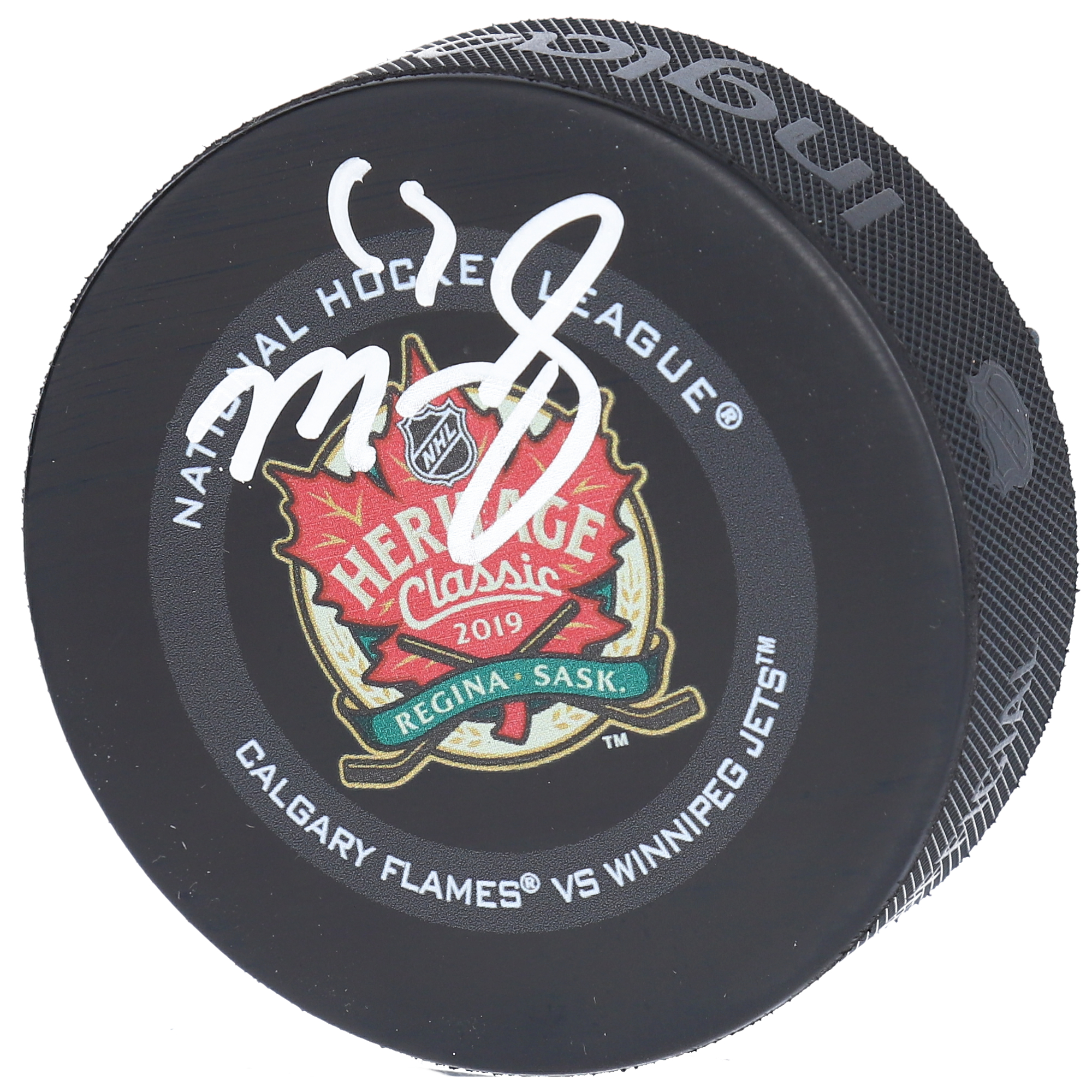 Mark Scheifele Winnipeg Jets Autographed 2019 Heritage Classic Official Game Puck