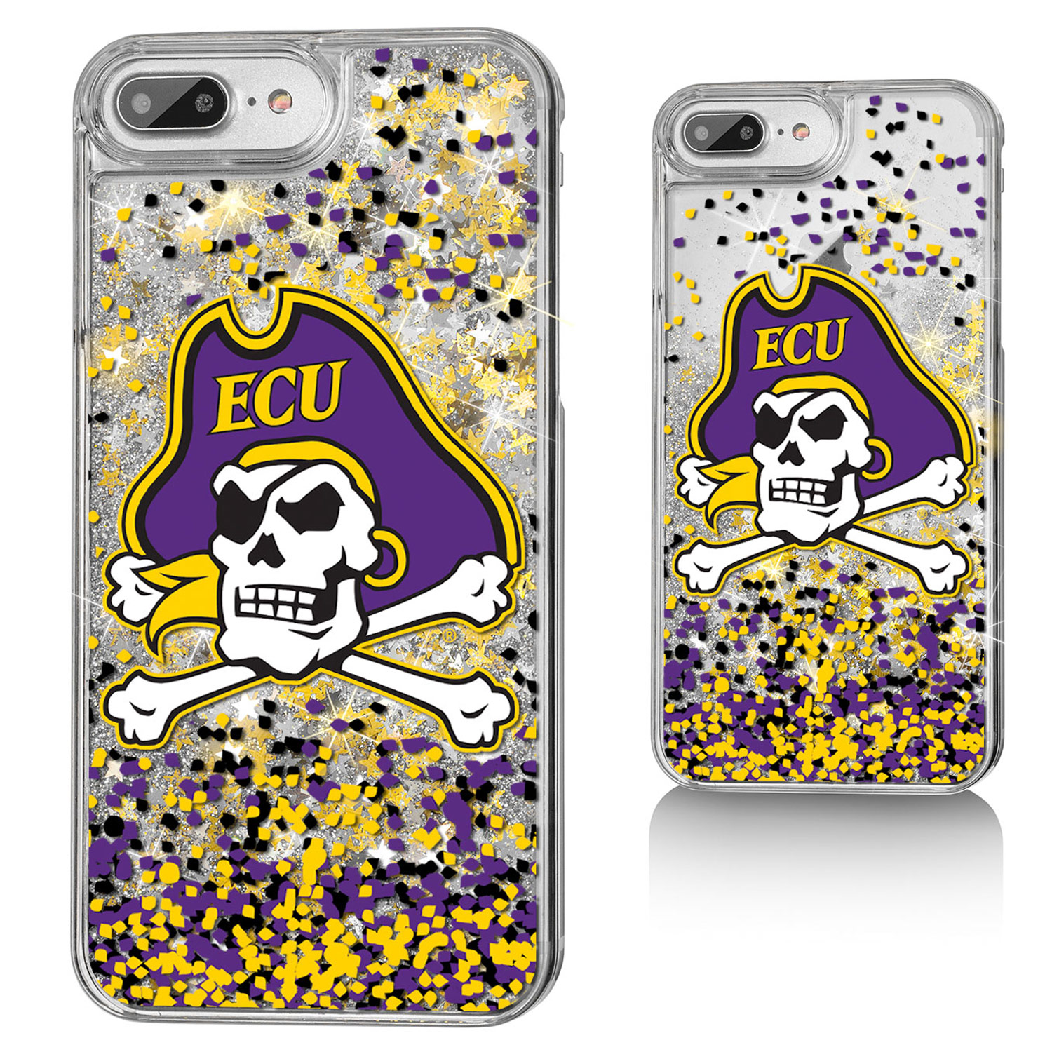 ECU Pirates iPhone Glitter Confetti Design Case