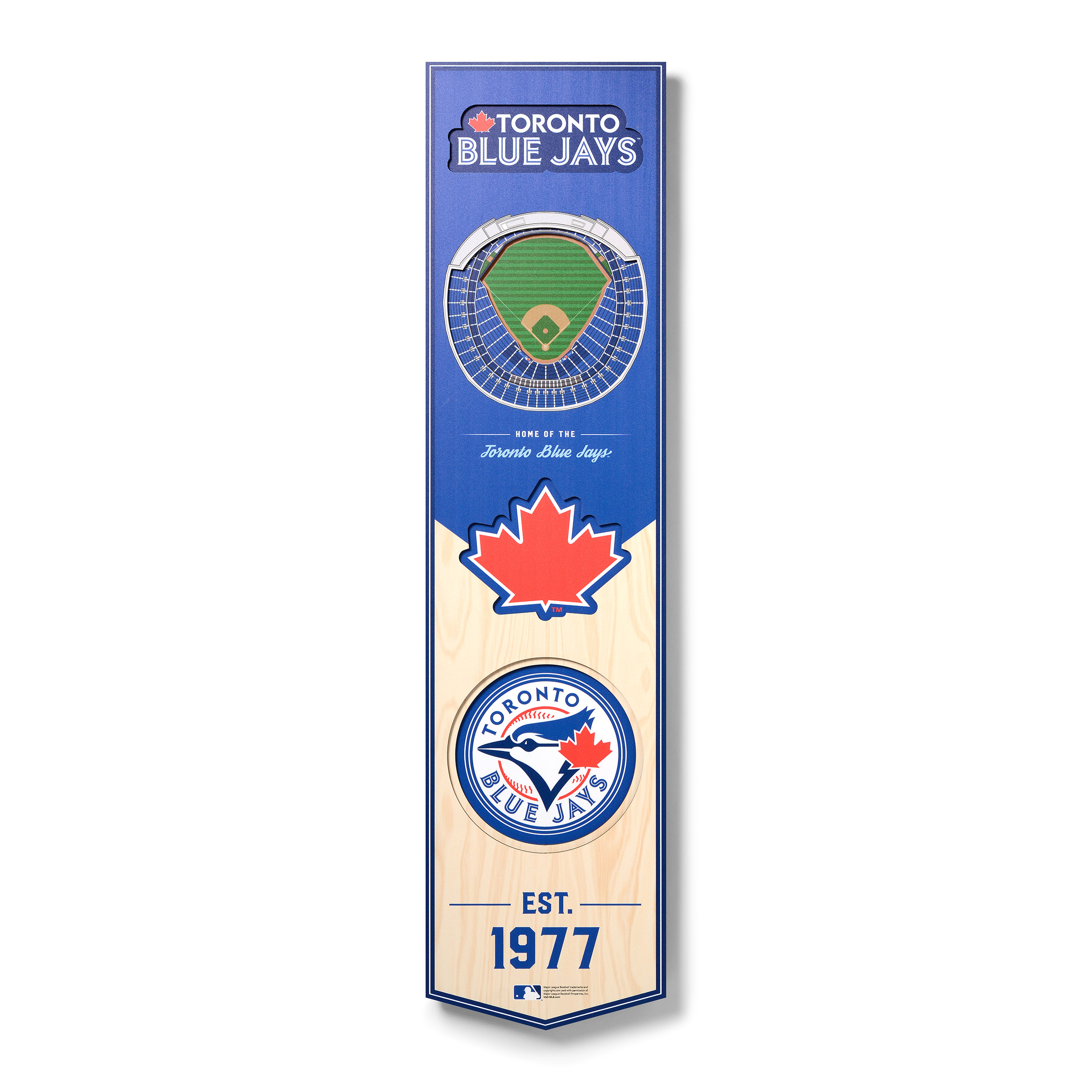 Toronto Blue Jays 8'' x 32'' 3D StadiumView Banner