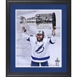 Nikita Kucherov Tampa Bay Lightning Framed Autographed 16" x 20" 2020 Stanley Cup Champions Raising Cup Photograph