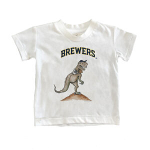 Youth Tiny Turnip White Milwaukee Brewers TT Rex T-Shirt