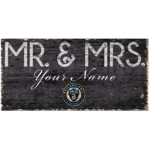 Philadelphia Union 6'' x 12'' Personalized Mr. & Mrs. Sign