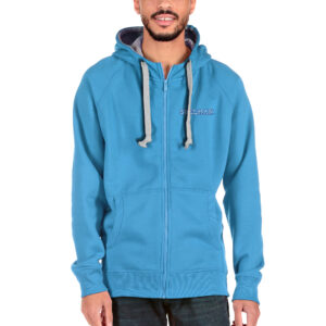 Men's Antigua Light Blue Spelman College Jaguars Victory Full-Zip Hoodie