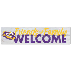 LSU Tigers 10'' x 40'' Friends & Family Welcome Sign