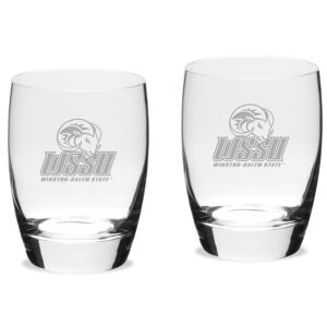 Winston-Salem State Rams 2-Piece 15.75oz. Luigi Bormioli Michelangelo Water Glasses Set