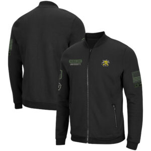 Men's Colosseum Black Wichita State Shockers OHT Military Appreciation High-Speed Bomber Full-Zip Jacket