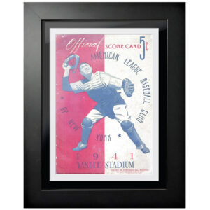 New York Yankees 1941 Vintage 12'' x 16'' Framed Program Cover