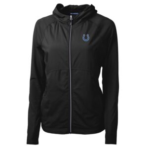 Women's Cutter & Buck Black Indianapolis Colts Adapt Eco Knit Full-Zip Hoodie