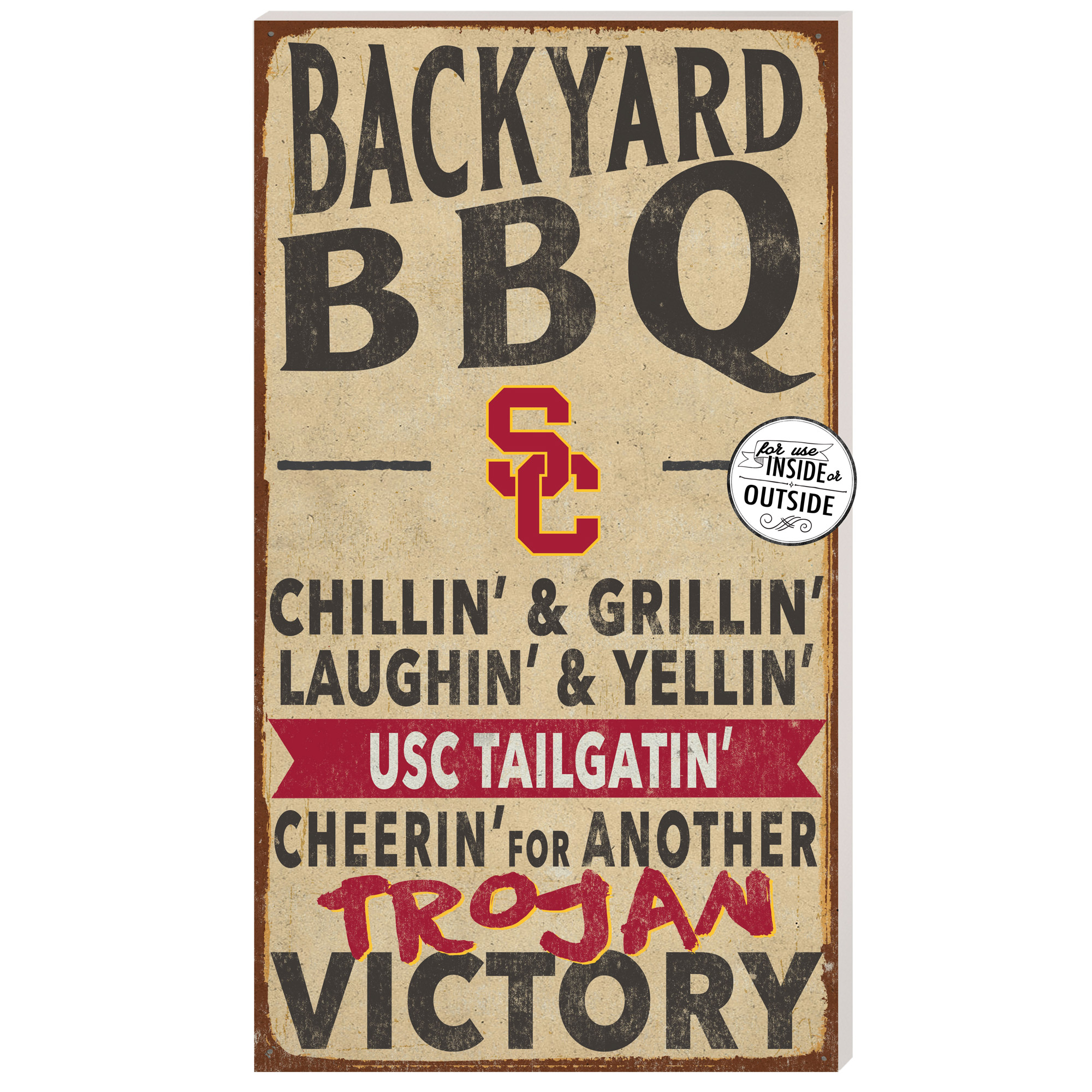 USC Trojans 11'' x 20'' Indoor/Outdoor BBQ Sign - Image 2