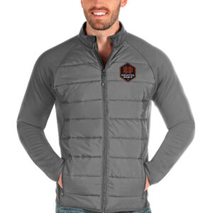 Men's Antigua Steel Houston Dynamo FC Altitude Full-Zip Jacket