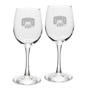 Ohio Bobcats 2-Piece 12oz. Traditional White Wine Glass Set