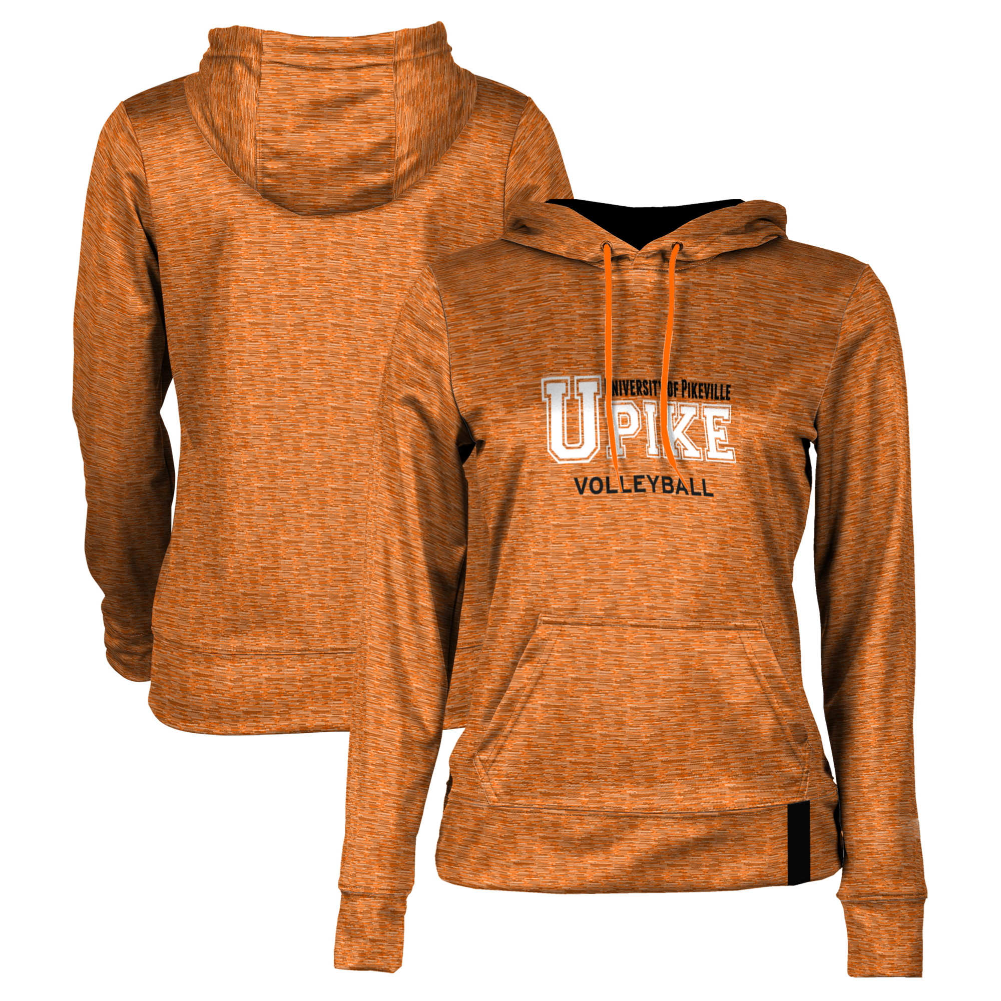 Women's Orange Pikeville Bears Volleyball Pullover Hoodie