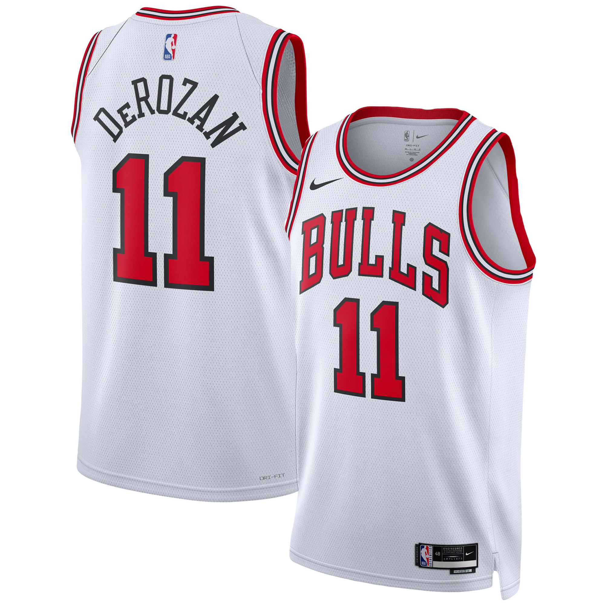 Unisex Nike DeMar DeRozan White Chicago Bulls Swingman Jersey - Association Edition