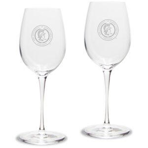 UNCG Spartans 12oz. 2-Piece Luigi Bormioli Titanium White Wine Glass Set