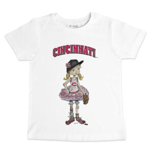 Youth Tiny Turnip White Cincinnati Reds Baseball Babes T-Shirt