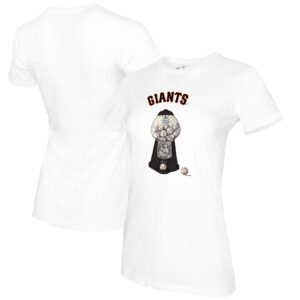 Women's Tiny Turnip White San Francisco Giants Gumball Machine T-Shirt