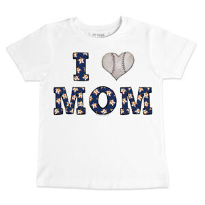 Infant Tiny Turnip White Houston Astros Heart Mom T-Shirt