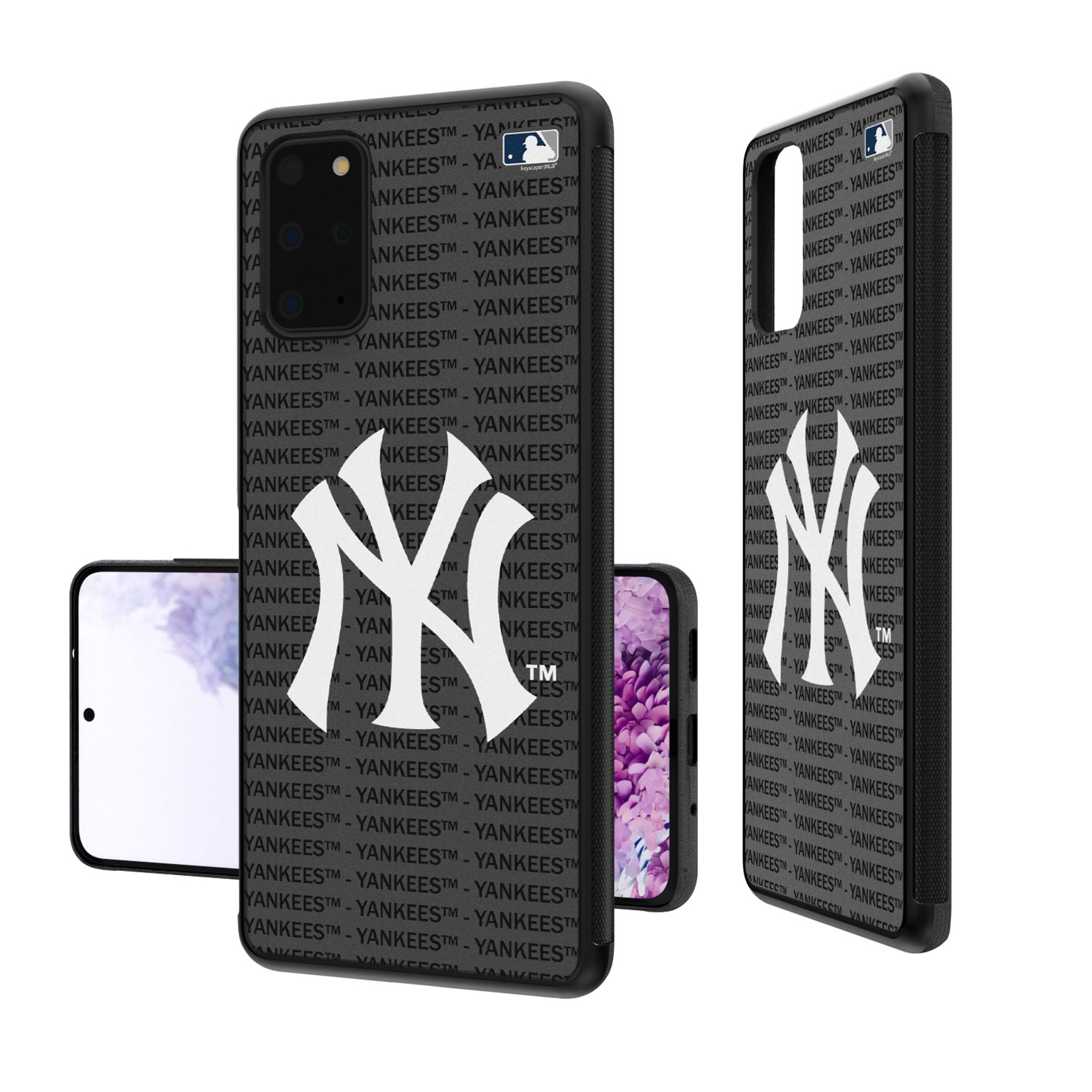 New York Yankees Galaxy Text Backdrop Design Bump Case