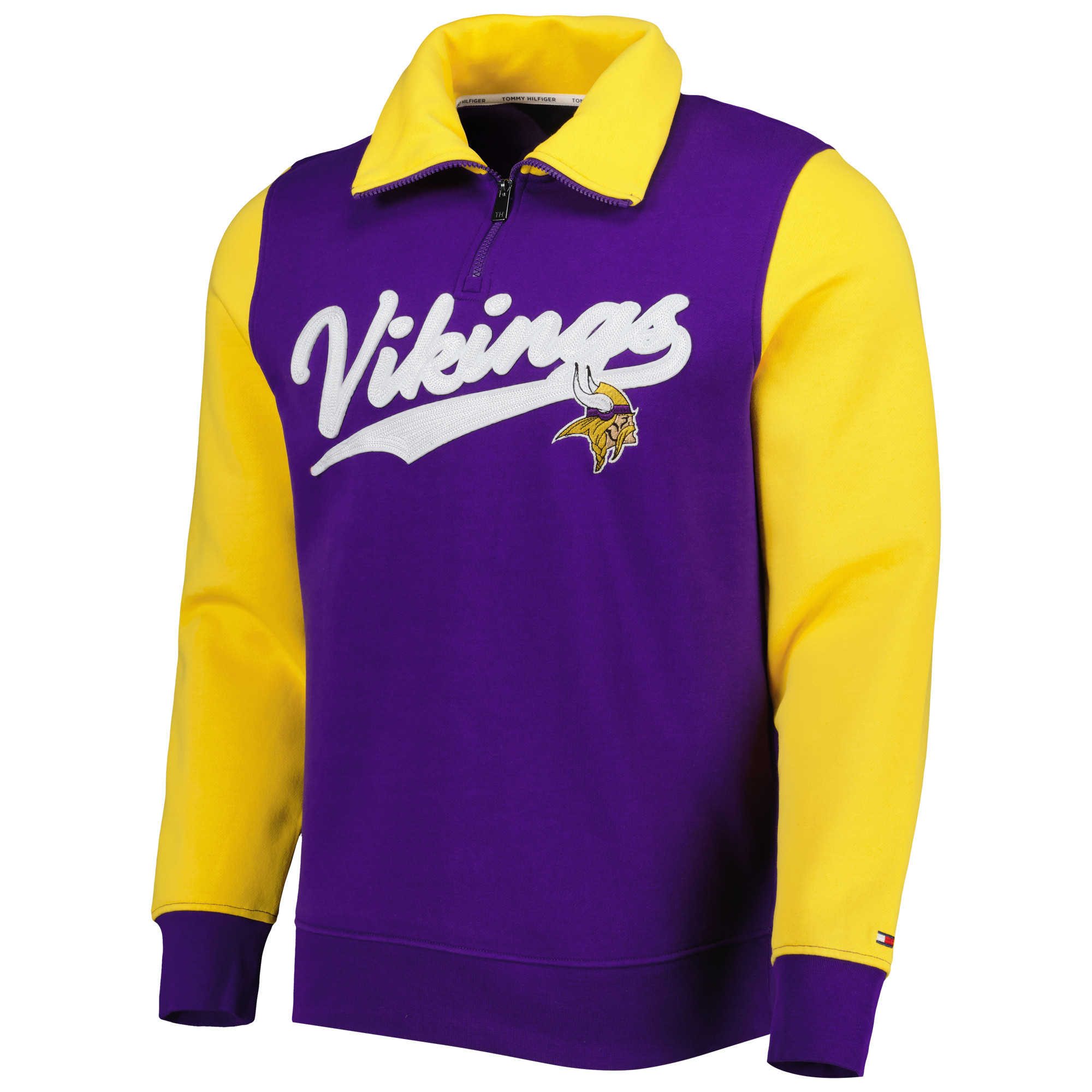 Men's Tommy Hilfiger Purple/Gold Minnesota Vikings Aiden Quarter-Zip Sweatshirt - Image 8