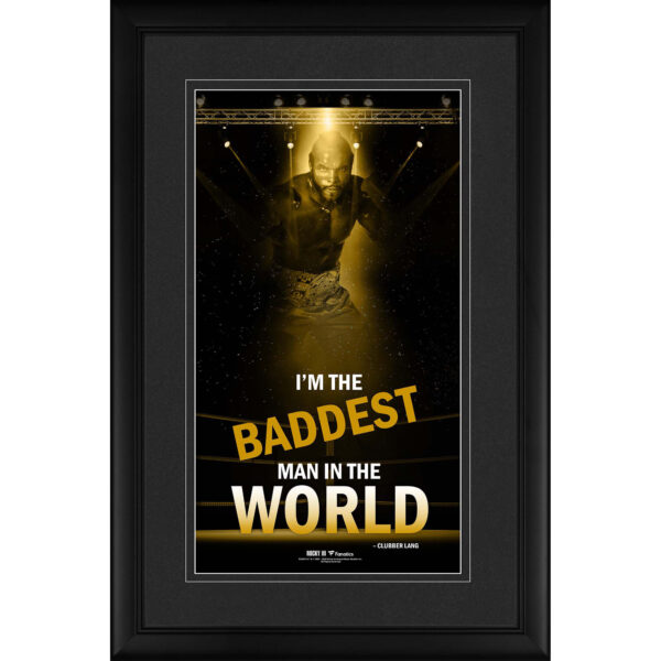 Clubber Lang Rocky III Framed 10'' x 18'' ''I'm the Baddest Man in the World'' Movie Quote Pano