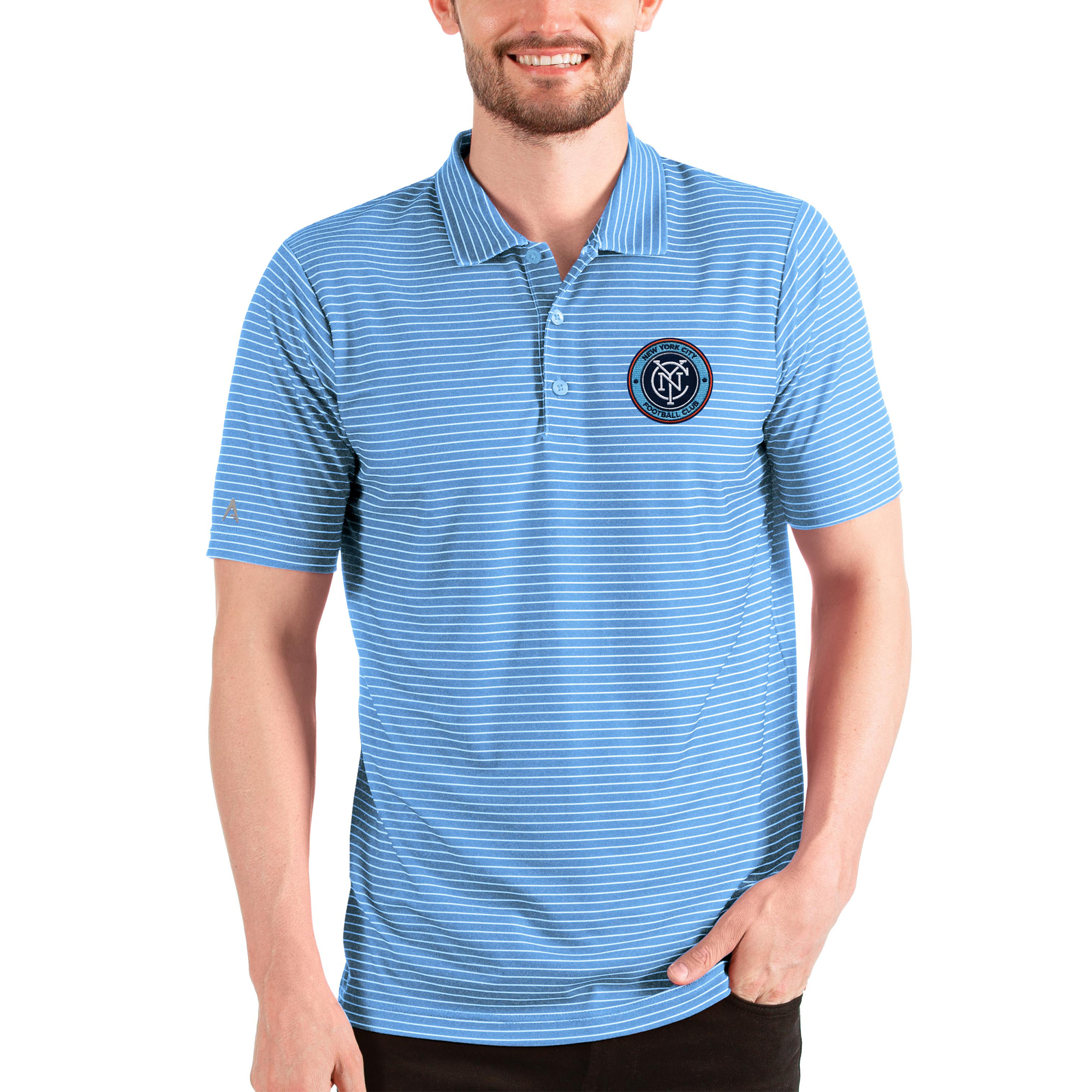 Men's Antigua Light Blue New York City FC Esteem Polo