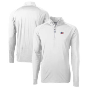 Men's Cutter & Buck White Kansas City Chiefs Team Adapt Eco Knit Hybrid Recycled Quarter-Zip Pullover Top