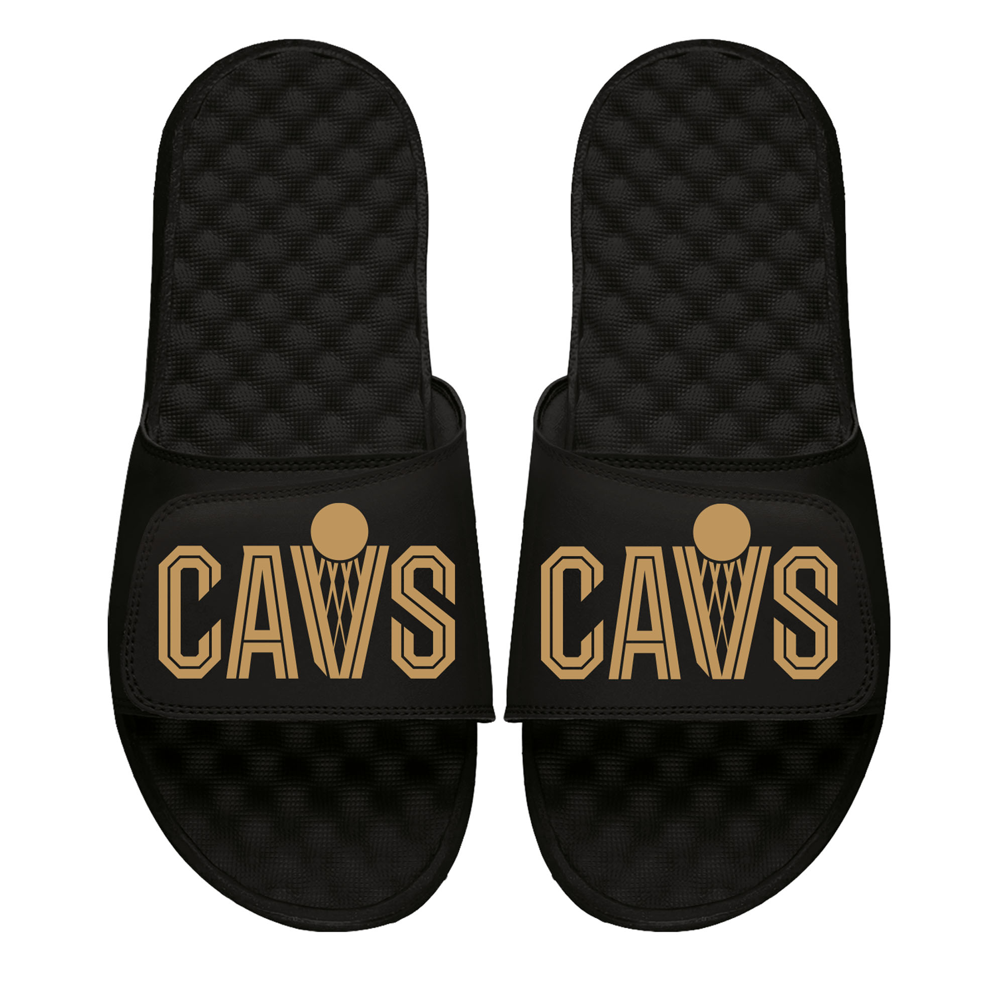 Men's ISlide Black Cleveland Cavaliers Vintage Slide Sandals