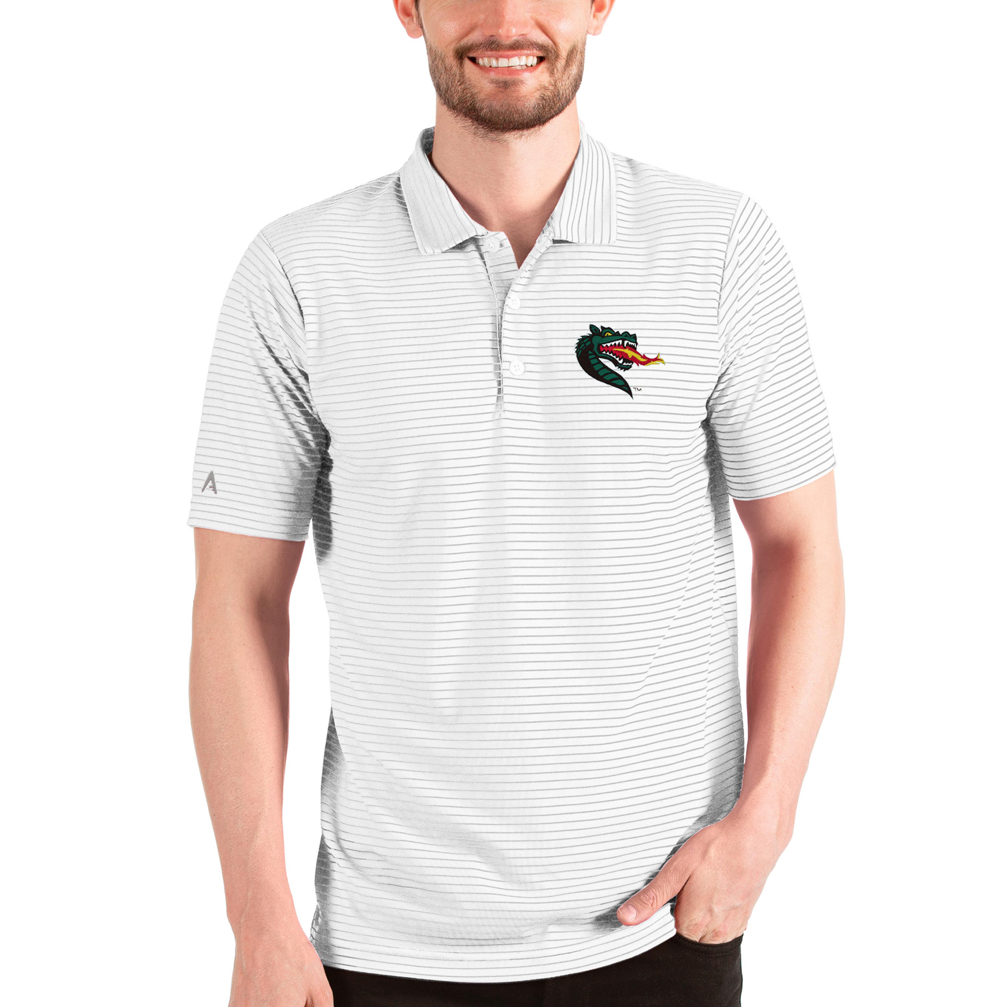 Men's Antigua White/Silver UAB Blazers Esteem Polo